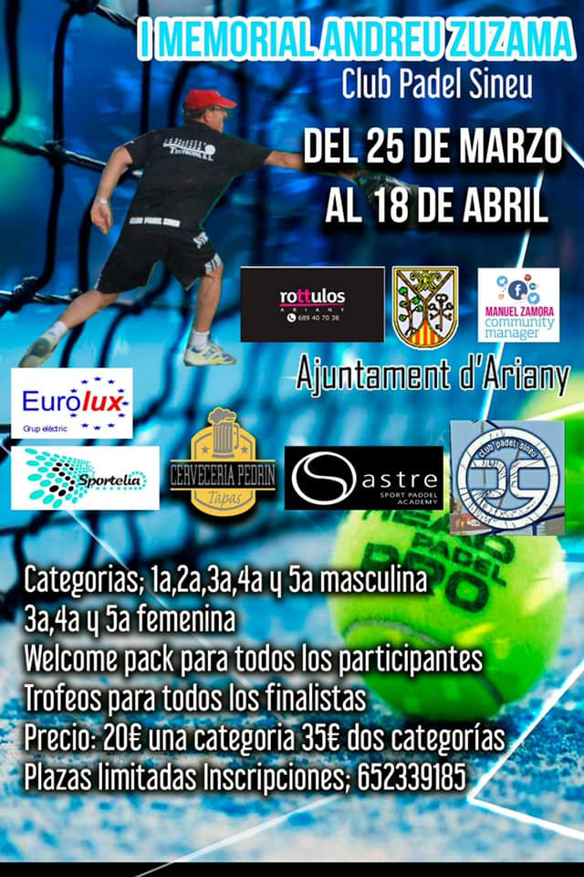 Torneig pàdel memorial Andreu Zuzama